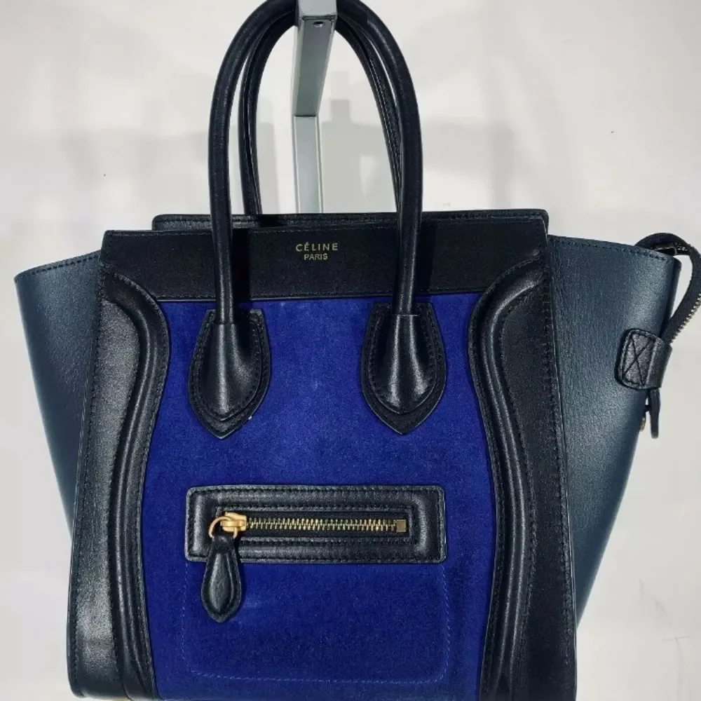 Authentic Celine Tricolor Luggage Bag Mini Leather - Picture 7 of 7